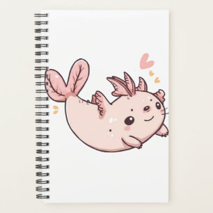 Axolotl Smiles – Cute Aquatic Friend Illustration Planner