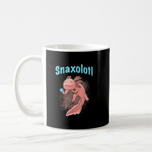 Axolotl Snaxolol Snack Axolotl Ice Cream Coffee Mug (Left)