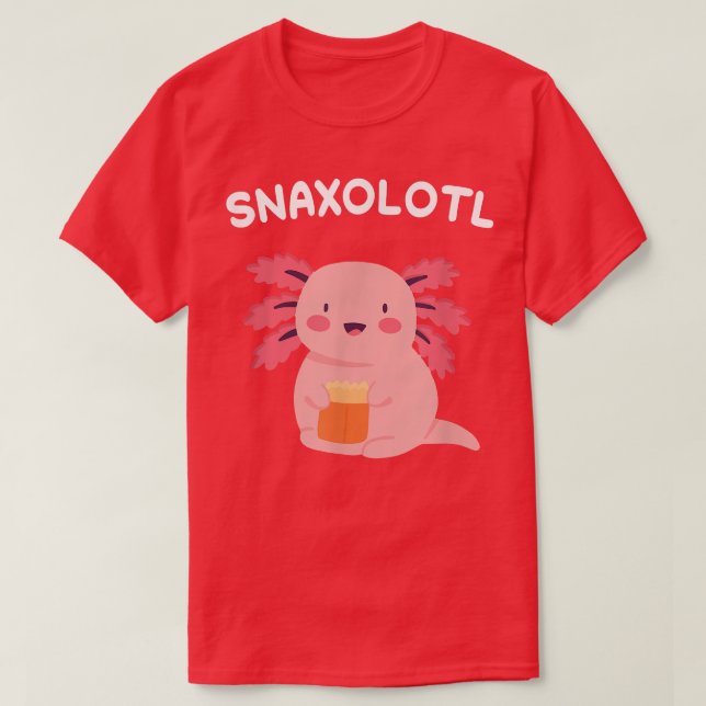 Axolotl Snaxolotl Sweets Food Cute Funny Axolotls  T-Shirt (Design Front)