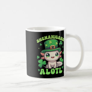 Axolotl St. Patrick's Day Shenanigans Alotl Coffee Mug