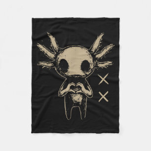 Axolotl Still Emo Goth  Fleece Blanket
