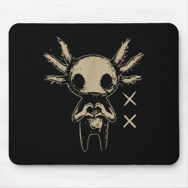 Axolotl Still Emo Goth  Mouse Pad (Front)