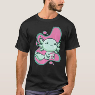 Axolotl Strawberry Milk Art Ambystoma Mexicanum Wa T-Shirt