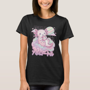Axolotl Strawberry Milk Kawaii Aesthetic Cottageco T-Shirt