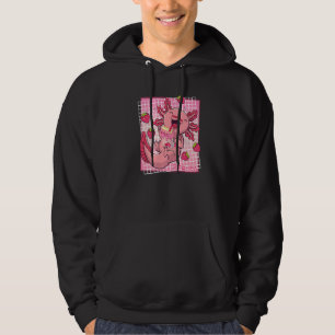 Axolotl Strawberry Milk Shake Carton Japanese Girl Hoodie