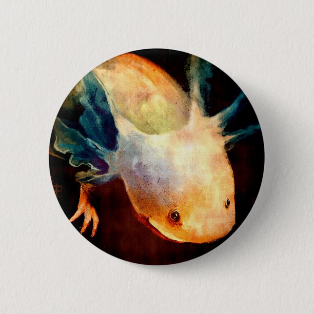 Axolotl Sun 6 Cm Round Badge (Front)