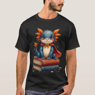 Axolotl Superhero Reader - BookTok Dark Academia R T-Shirt