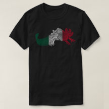 Axolotl T-Shirt - RED, WHITE & GREEN - Mexico Flag