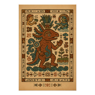 Axolotl Teotl – God of the Waters Poster