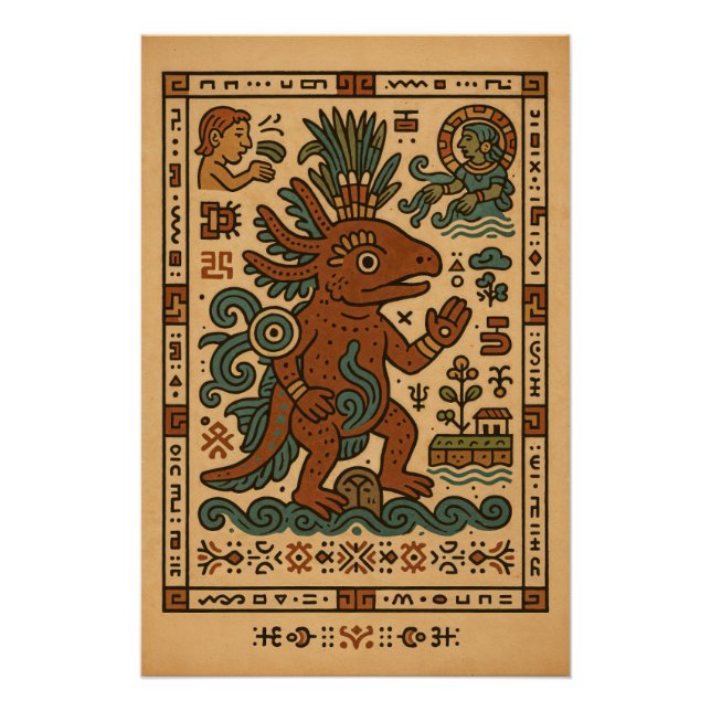 Axolotl Teotl – God of the Waters Poster (Front)