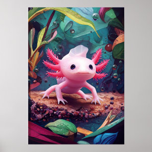 Axolotl the Underwater Dreamer Poster