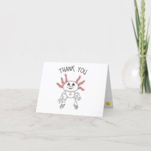 Axolotl Themed Thank You  Card