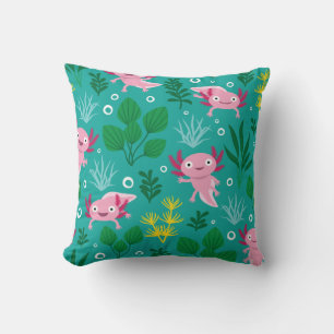 Axolotl Throw Pillow
