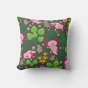 Axolotl Throw Pillow