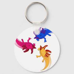 Axolotl Trio Key Ring