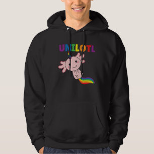 Axolotl Unilotl Unicorn-sweet Axolotl Rainbow Hoodie