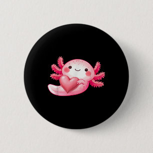 Axolotl Valentines Day Shirt Girls Cute Axolotl He 6 Cm Round Badge