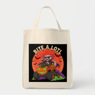 Axolotl Vampire Halloween Monster Truck Candy Tote Bag