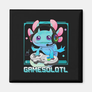 Axolotl Video Gamer Kawaii Pastel Goth Cute Anime  Magnet