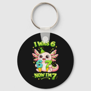 Axolotl was 6 7 birthday 67 meme funny six seven key ring