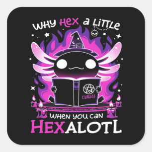 Axolotl Witching Hour - Salamandre Square Sticker