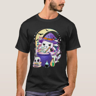Axolotl With Magic Potion Witch Halloween Axolotl T-Shirt