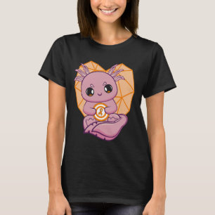 Axolotl With Orange Ribbon For Leukaemia Awareness T-Shirt