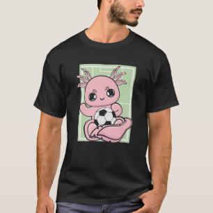 Axolotl With Soccer Plays Football Team Sports T-Shirt