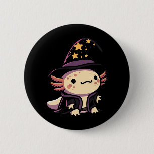 Axolotl Wizard - Fantasy Pet 6 Cm Round Badge