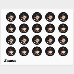 Axolotl Wizard - Fantasy Pet Classic Round Sticker