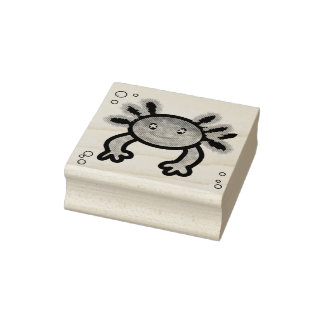 Axolotl Wood Art Stamp