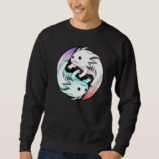 Axolotl Yin Yang  Cute Mexican Walking Fish Boys G Sweatshirt (Front)