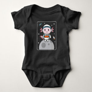 Axolotls Axolotl Space Moon Kawaii Baby Bodysuit