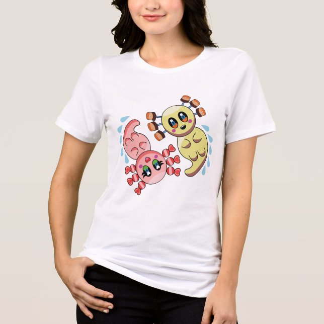 axolotls buddies Tri-Blend shirt (Front)