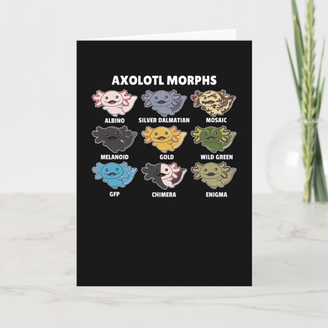 Axolotls From The World Sweet Animals Axolotl Card (Front)