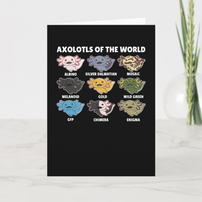 Axolotls From The World Sweet Animals Axolotl Card (Front)