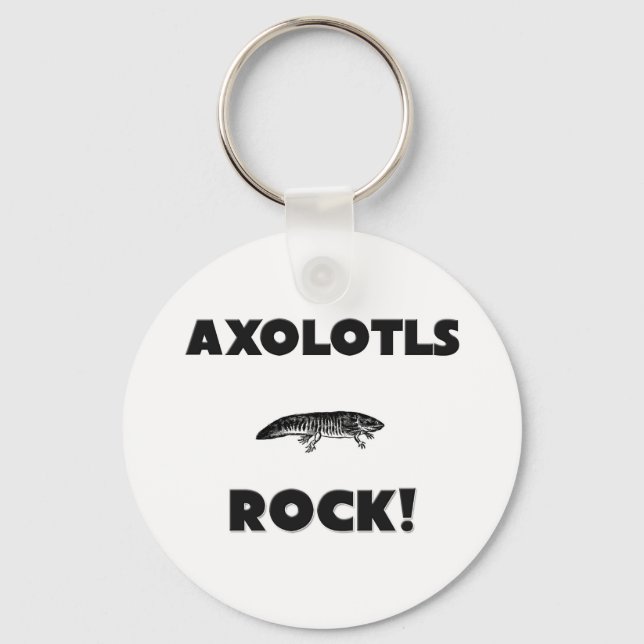 Axolotls Rock Key Ring (Front)