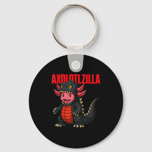 Axolotlzilla cute axolotl halloween costume boys key ring