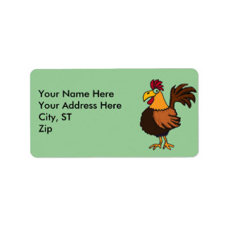 AY- Funny Rooster Address Labels