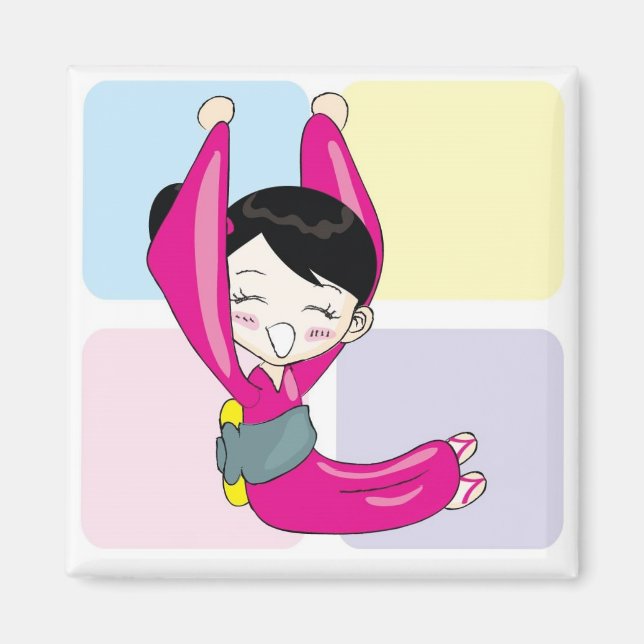 Aya-chan L-shape Square Magnet (Front)