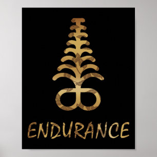 Aya Endurance Adinkra Symbol Ghana West African Et Poster