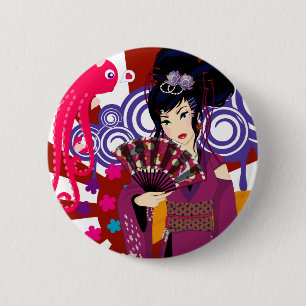 Ayaka in Harajuku Town 6 Cm Round Badge