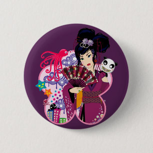 Ayaka in Harajuku Town 6 Cm Round Badge