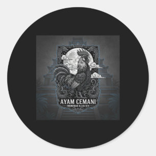 Ayam Cemani - Black Chicken Indonesia Indonesian A Classic Round Sticker