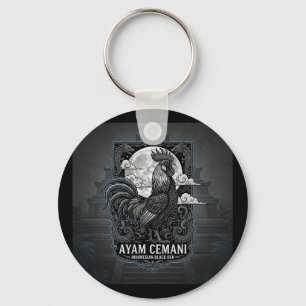 Ayam Cemani - Black Chicken Indonesia Indonesian A Key Ring