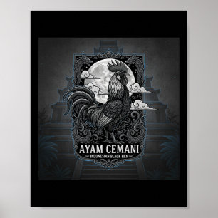Ayam Cemani - Black Chicken Indonesia Indonesian A Poster