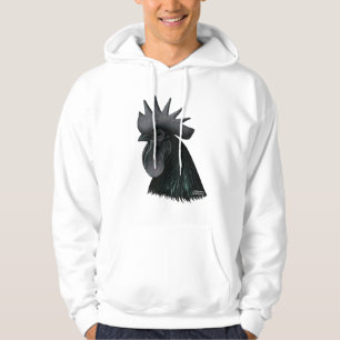 Ayam Cemani Rooster Head Hoodie