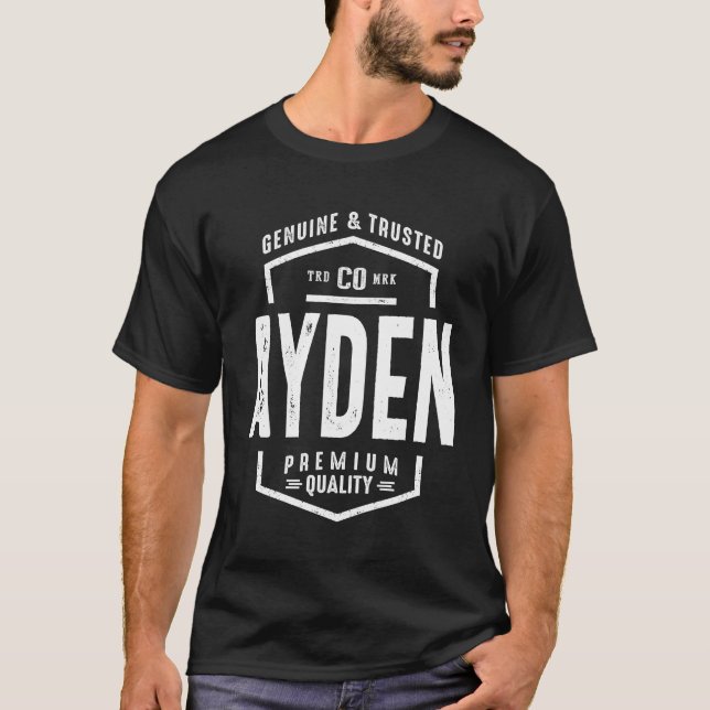 Ayden Personalised Name Birthday Gift T-Shirt (Front)