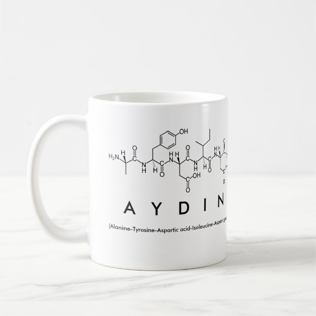 Aydin peptide name mug (Left)