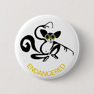 AYE-AYE - Animal activist - Primate - lemur- 6 Cm Round Badge